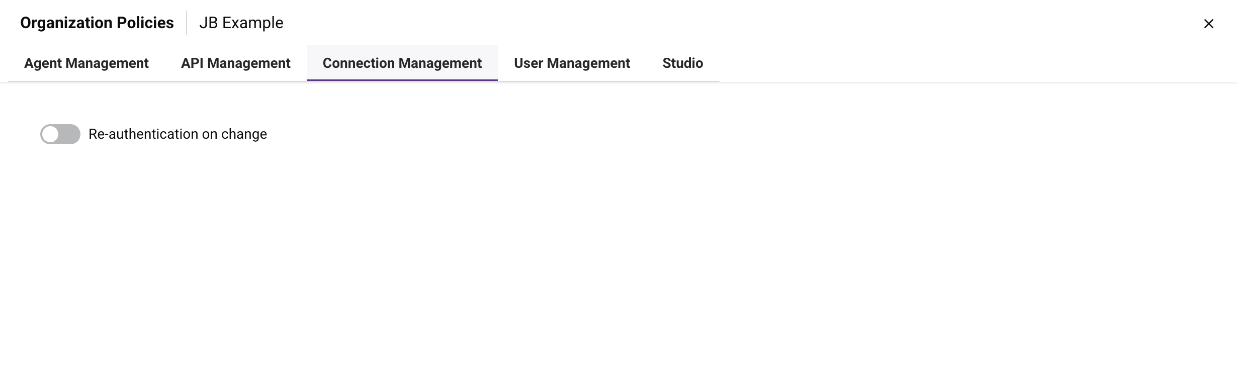 Connection management