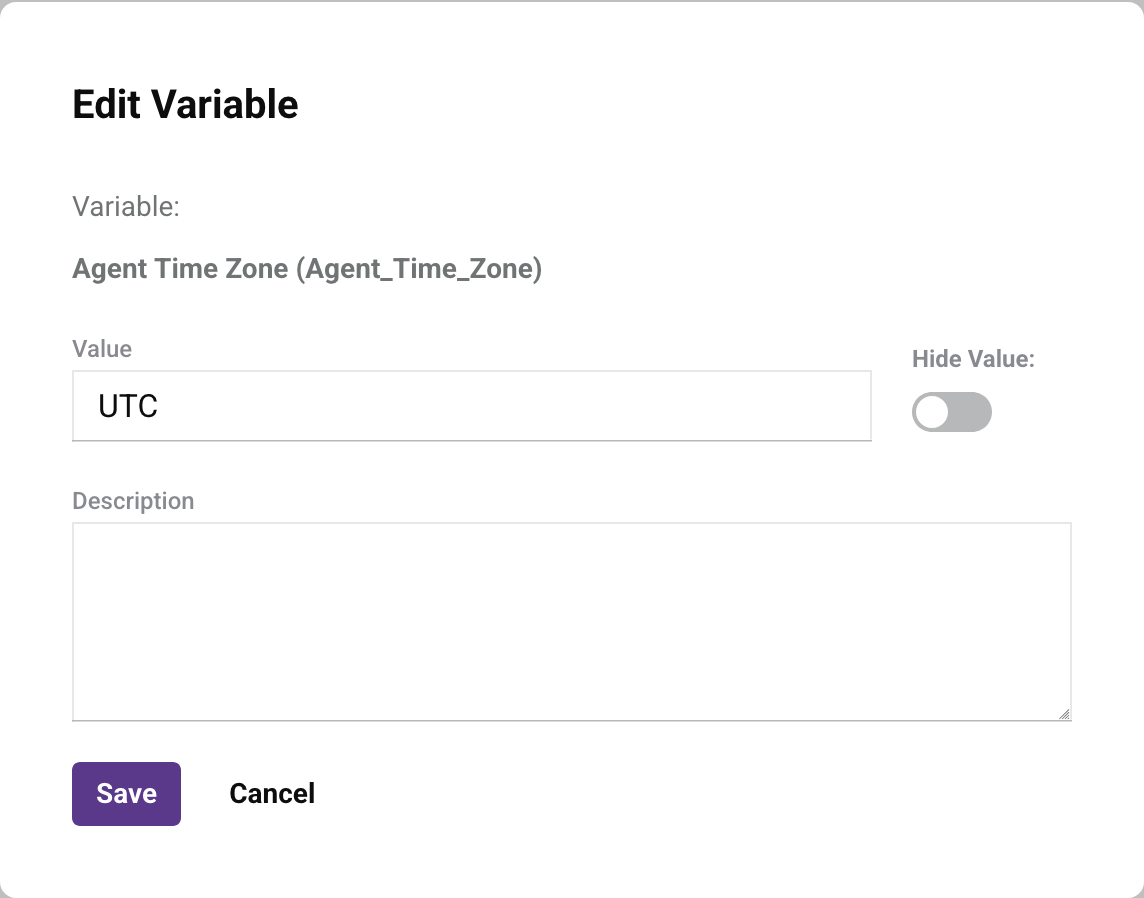 edit project variable