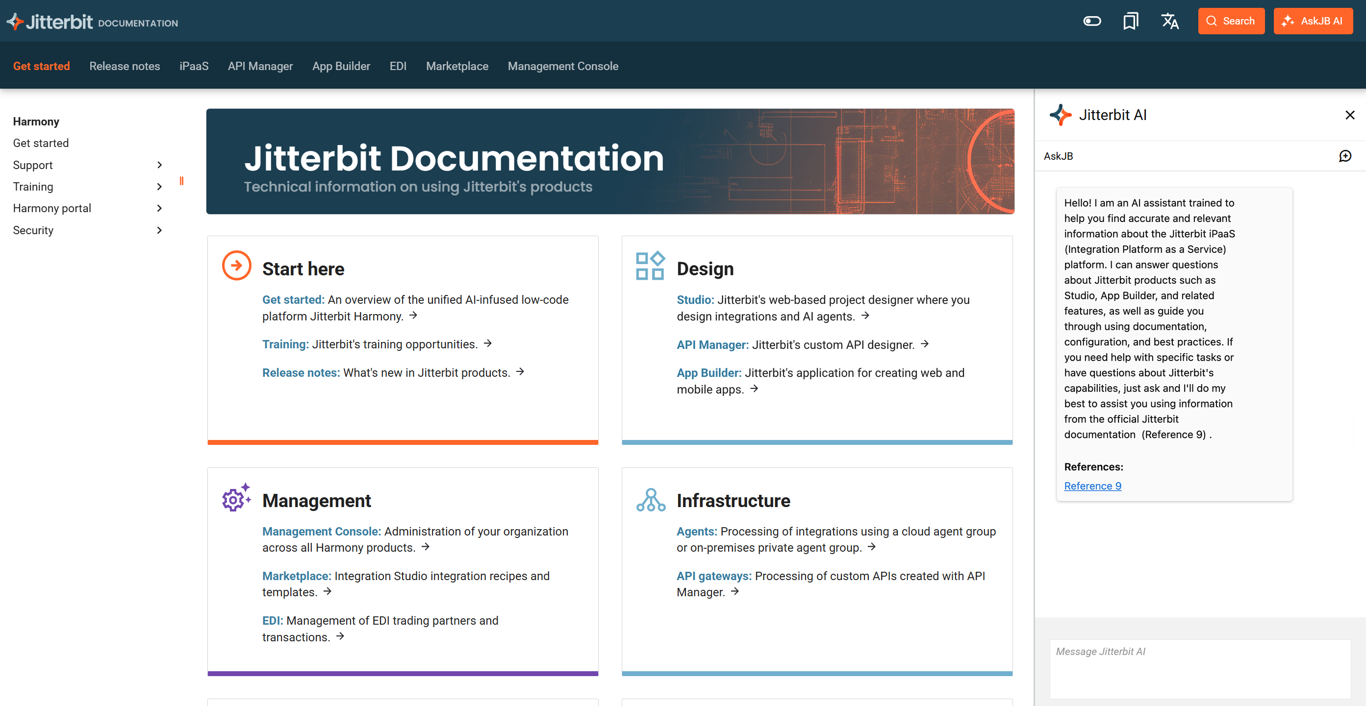header with AskJB AI button expanded