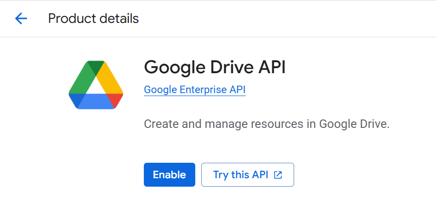 Google Cloud enable API