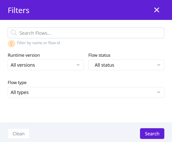 Flow Monitor filters