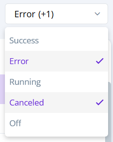 Flow Monitor status menu